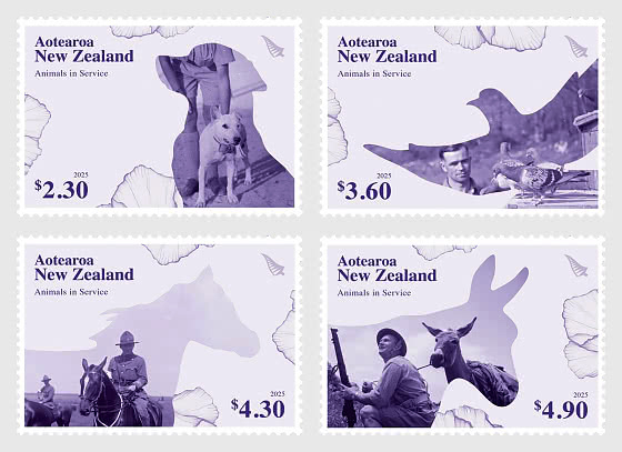 Bưu chính New Zealand phát hành tem tôn vinh các loài động vật phục vụ con người