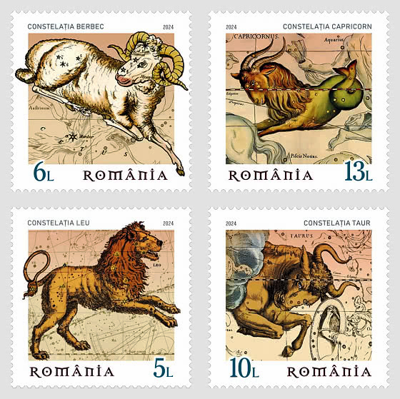 Bưu chính Romania giới thiệu bộ tem về các chòm sao