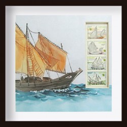 Tranh vẽ tem Thuyền buồm