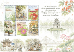 Tem cá nhân Hà Nội mười hai mùa hoa: Hoa mùa hạ