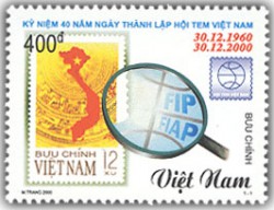 Kỷ niệm 40 năm ngày thành lập Hội tem Việt Nam (30/12/1960 - 30/12/2000)